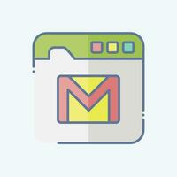 Icon Webmail. related to Communication symbol. doodle style. simple design editable. simple illustration vector