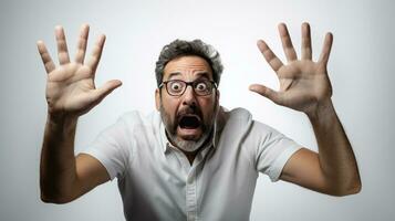 Scared Face Person Royalty Free HD Stock Photo and Image