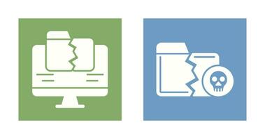 Data Loss and Infected Icon vector