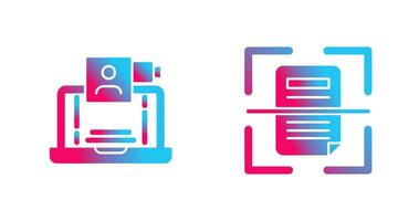 Video Call and Scan Icon vector