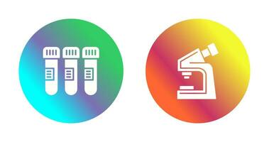 Test Tube and Microscope Icon vector