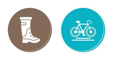 Rain Boots and Cycling Icon vector