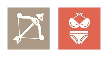 Crossbow and Bikini Icon vector