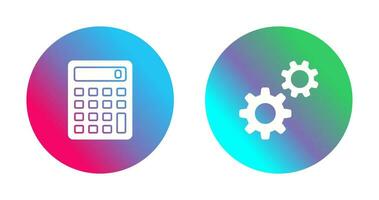 Calculator and Setting Icon vector