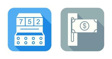 espacio máquina y espacio de cuentas icono vector