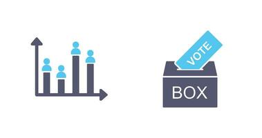 Giing Vote and Candidate and Graph Icon vector