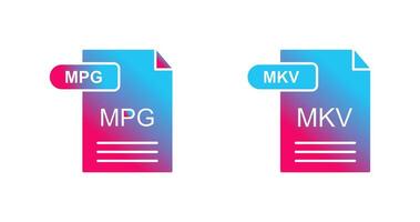 MPG and MKV Icon vector