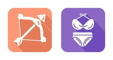 Crossbow and Bikini Icon vector