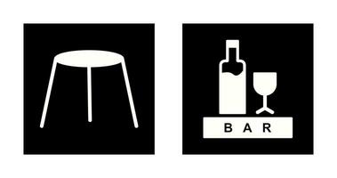 stool and bar sign Icon vector