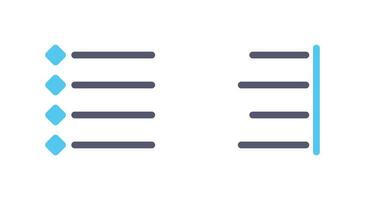 bulleted list and Right align  Icon vector