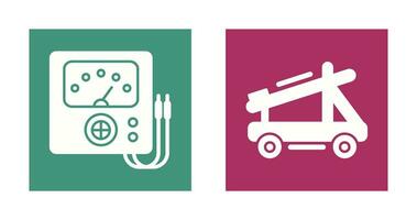 Voltmeter and Catapult Icon vector