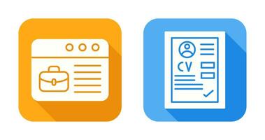 Online Recruitment and CV Icon vector