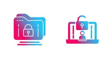 Folder and Access Icon vector