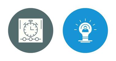 Time and Idea Icon vector