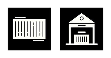 barcode and warehouse Icon vector