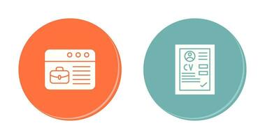 Online Recruitment and CV Icon vector