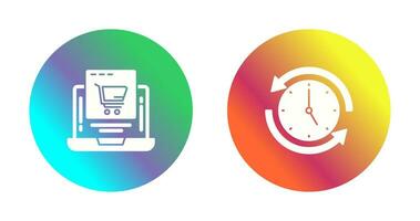 Add to Cart and Run time Icon vector