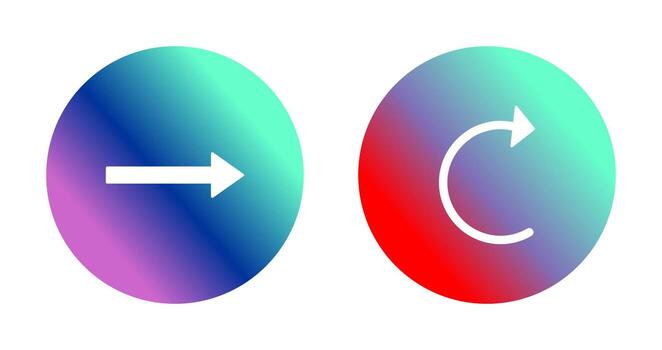 Derecha flecha y recargar icono vector