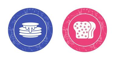 Pancake and Toast Icon vector