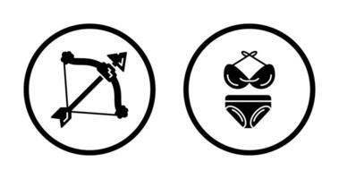 Crossbow and Bikini Icon vector