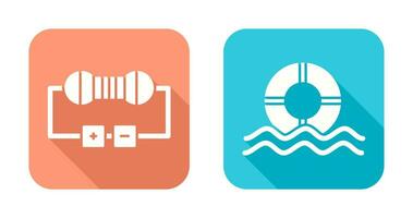 Resistor and  Float Icon vector