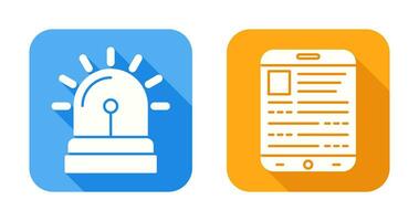 Alarm System and Ebook Icon vector