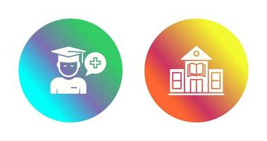 Medicine Faculty and Library Building Icon vector