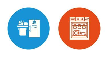 Shower and Dishwasher Icon vector