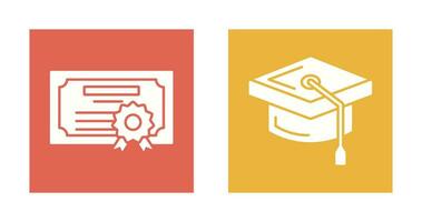 Diploma and Cap Icon vector