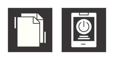 Copy and Power Icon vector