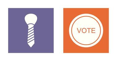 Tie and Vote Link Icon vector