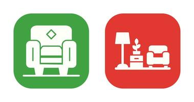 Armchair and Living Room Icon vector