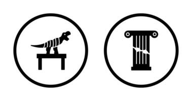 Bones Exhibit and Broken Icon vector