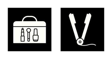 Cosmetics and Straightener Icon vector