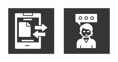 Data Transfer and Client Service Icon vector