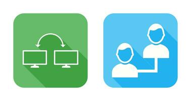 connected systems and connected profiles  Icon vector