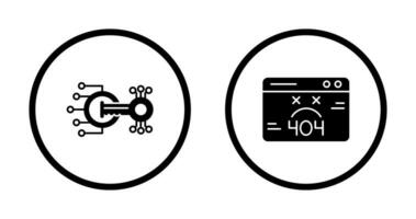 Encryption and 404 Error Icon vector