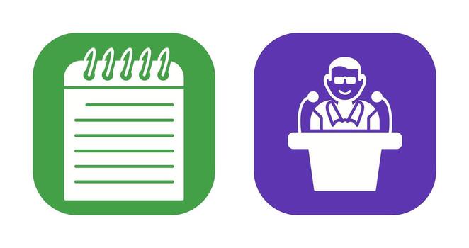 Note and Lecture Icon vector