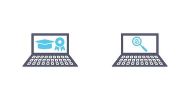Online Degree and Find on Internet Icon vector