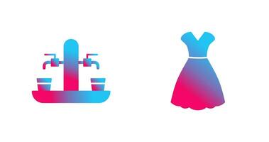 Beer Tap and Woman Dress Icon vector