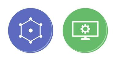 nodes and network setting  Icon vector