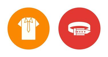 Shirt and Tie and Belt Icon vector