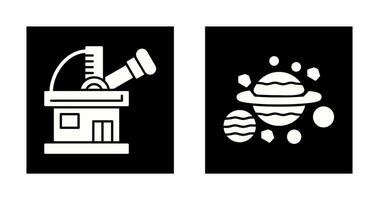 observatory and planets Icon vector