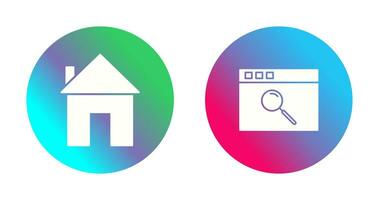 homepage and browser  Icon vector