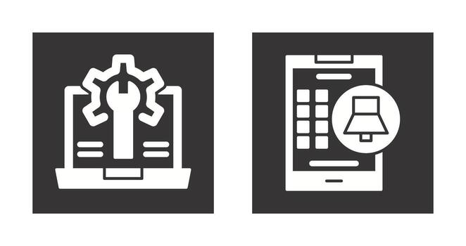 Alarm and Web Development Icon vector
