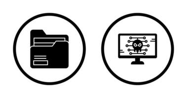 Folder and Malware Icon vector