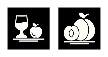 Healthy and Apricot Icon vector