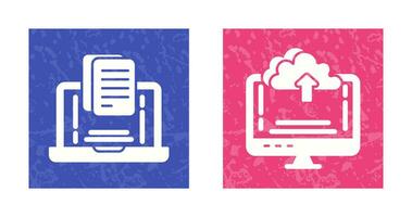 Document and Upload Icon vector
