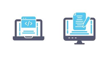 Coding and Note Icon vector