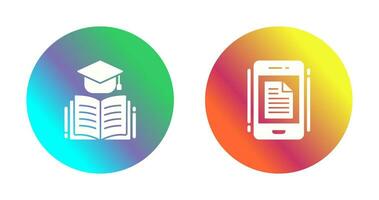Graduation and Phone Icon vector